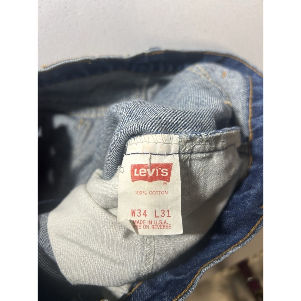 Levi's 517 Men's Orange Tab Vintage 80s 90s Bootcut Jeans USA 34x31 - Picture 5 of 11